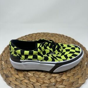 New VANS Era Stacked Warp Check Glow In The Dark Platform Sneakers Size 5 Womens